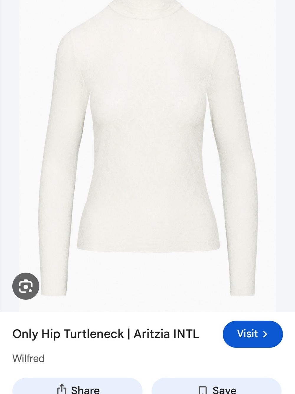 Wilfred Cream Long-Sleeve Turtleneck Top